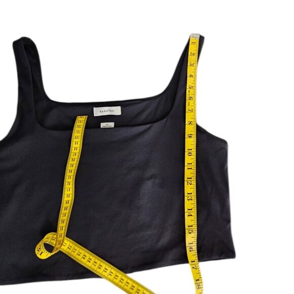 Aritzia Babaton Contour Square Neck Crop Top, Black, Tank, Basic, Size 2XL, NWT - Picture 5 of 8